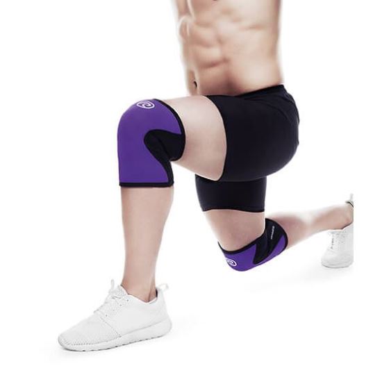 Genunchiera Rehband RX, stabilizare geununchi, 5 mm, XS - XL, Violet-Negru