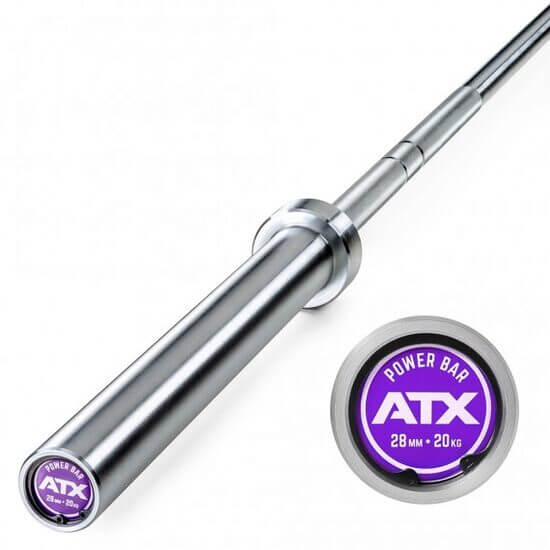 Bara olimpica ATX® de competitie pentru Powerlifting, Weightlifting, haltera, 20 kg, 220 cm, +700Kg