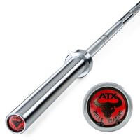 Bara olimpica ATX® de competitie pentru Powerlifting, Weightlifting, haltera, 20 kg, 220 cm, Ø 50 mm
