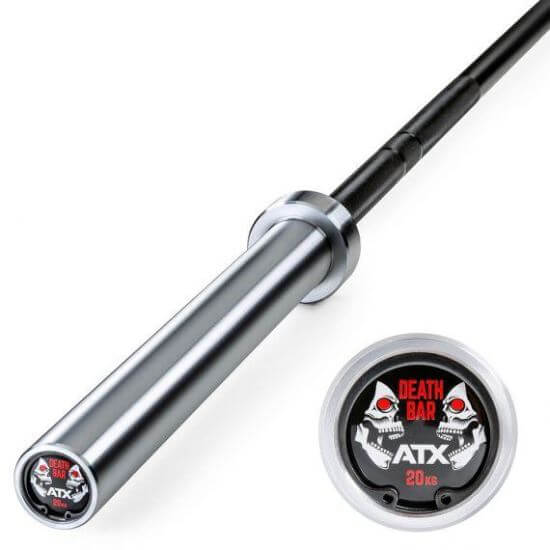 Bara olimpica pentru Crossfit ATX® Death Bar + 700 kg, haltera, 20kg, 220 cm, Ø 50 mm