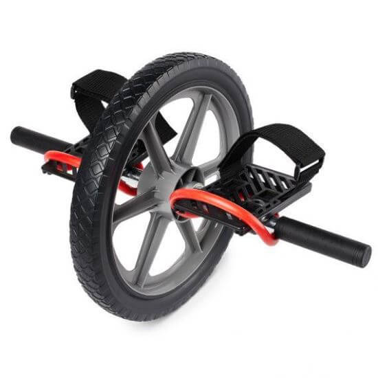 Roata fitness pentru abdomene IFS, negru/rosu
