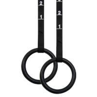 Inele gimnastica ATX® pentru antrenamente suspendate, plastic/nylon, negru
