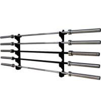 Suport fitness depozitare bare, haltera, cu prindere pe perete, orizontal