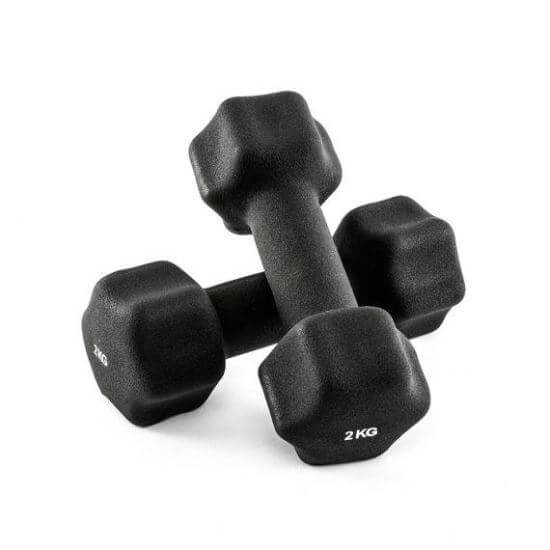Gantera pentru gimnastica, aerobic STAR, invelis neopren, negru