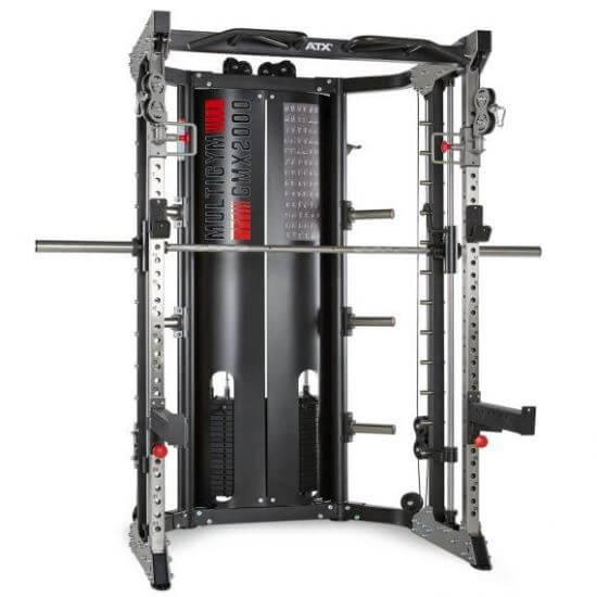 Statie fitness ATX ® Multigym multifunctional cu stiva de greutate 2 x 90 kg