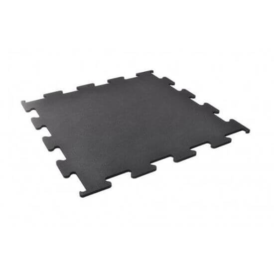 Pardoseala, placa de cauciuc fitness tip Puzzle LeBart 1 m², 7 mm grosime, neagra