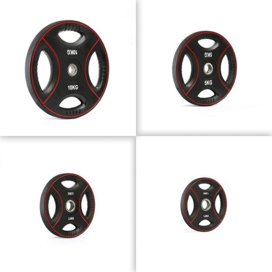 Disc fitness din polyuretan, placa de greutate, 30 mm, negru
