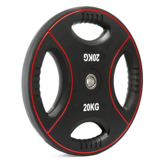 Disc fitness din polyuretan, placa de greutate, 30 mm, negru 