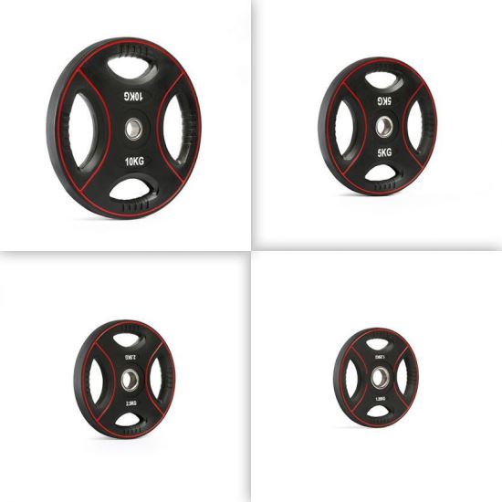 Disc fitness din polyuretan, placa de greutate, 30 mm, negru 