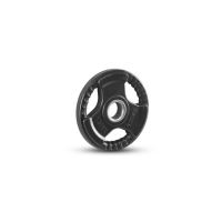Disc fitness din cauciuc multi-grip, placa de greutate, 30 mm, negru 1,25 kg