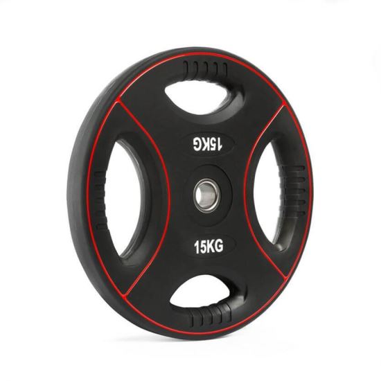 Disc fitness din polyuretan, placa de greutate, 30 mm, negru