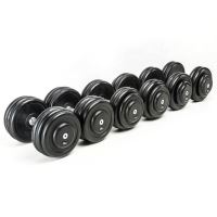 Set complet de gantere CHD - cauciuc - gradatie 2.5 kg