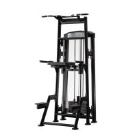 Aparat fitness pentru asistare tracțiuni și flotări la paralele cu stiva de greutate 100 kg
